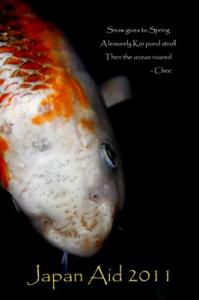 Japan Aid 2011 . Koi Fish And Haiku . All Proceeds Will Go To Japan Earthquake And Tsunami Relief Aid 2011 By Wingsdomain